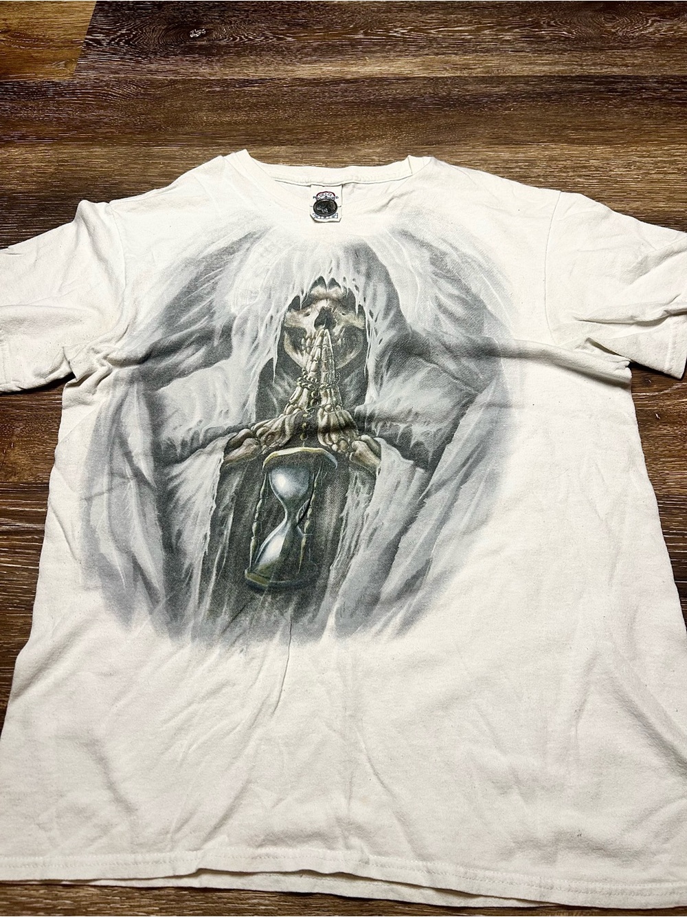 Y2K Grim Reaper Hourglass Graphic Tee 💀⌛